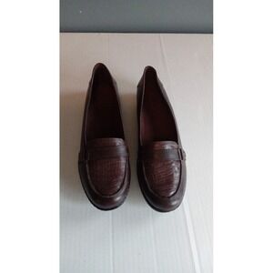 Leather‎ Loafers Comfort Slip On Dress Shoes Brown Casual Flats